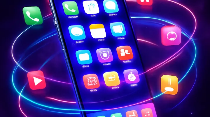 OFJILI COM Sleek smartphone floating in space