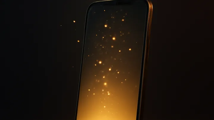 OFJILI COM Modern phone with glowing screen